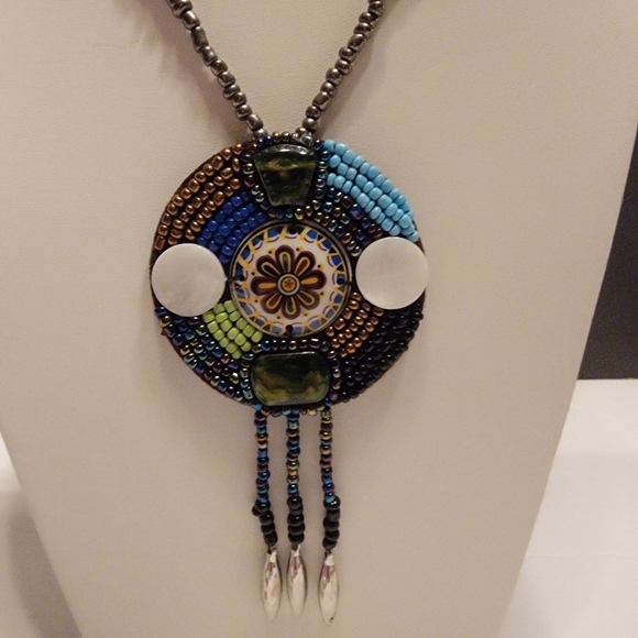Stephan & Co. Multi Color Braded Aztec Necklace - Picture 2 of 8
